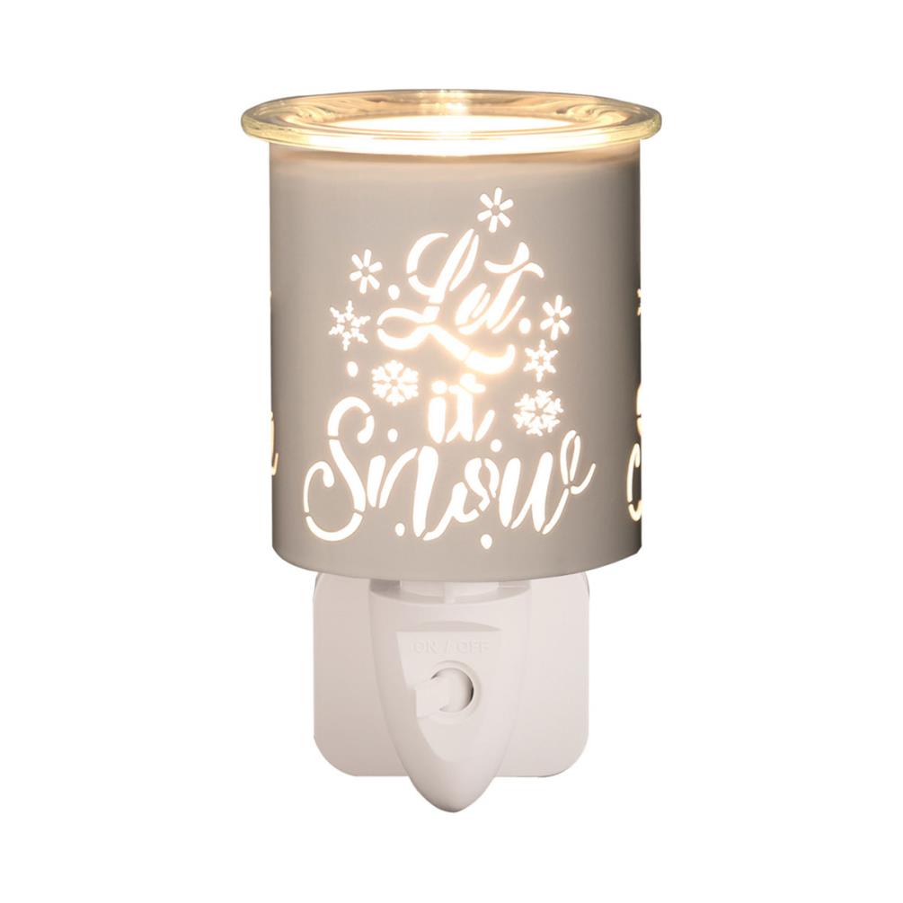 Aroma White & Gold Let It Snow Plug In Wax Melt Warmer £13.04